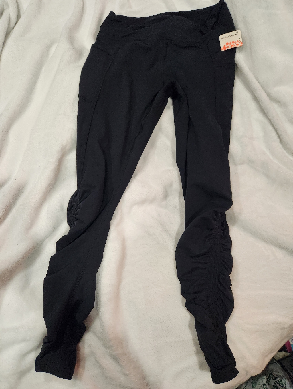Nwt Free People Movement Ruched Back Leggins Large Black